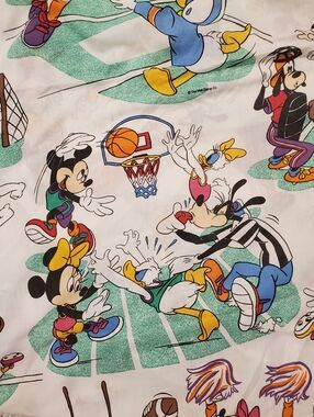 Vintage Disney Characters Sports Sheet TWIN